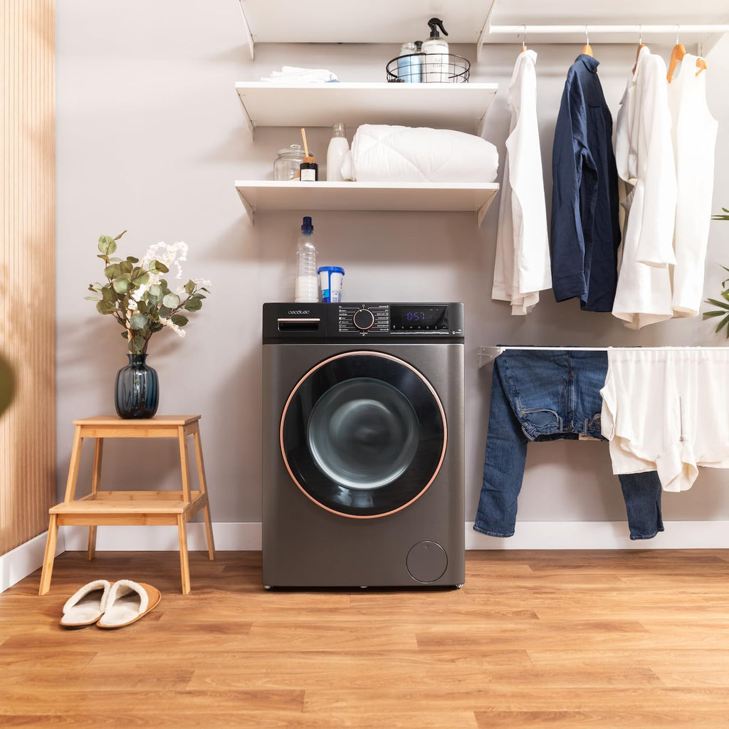 2026 Cecotec Lave-linge 10Kg Bolero DressCode 10610 Inverter Steel A. Chargement Frontale, 1400 RPM, Steam Max, Motor Inverter Plus, 15 Programmes, OnSmart, Stop&Go, Caoutchouc Antibactérien, Drum Clean
