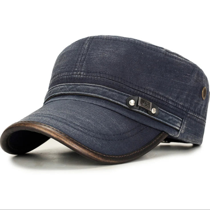 2026 Men's Casual Cotton Flat Cap Adjustable Sun Protection Everyday Style