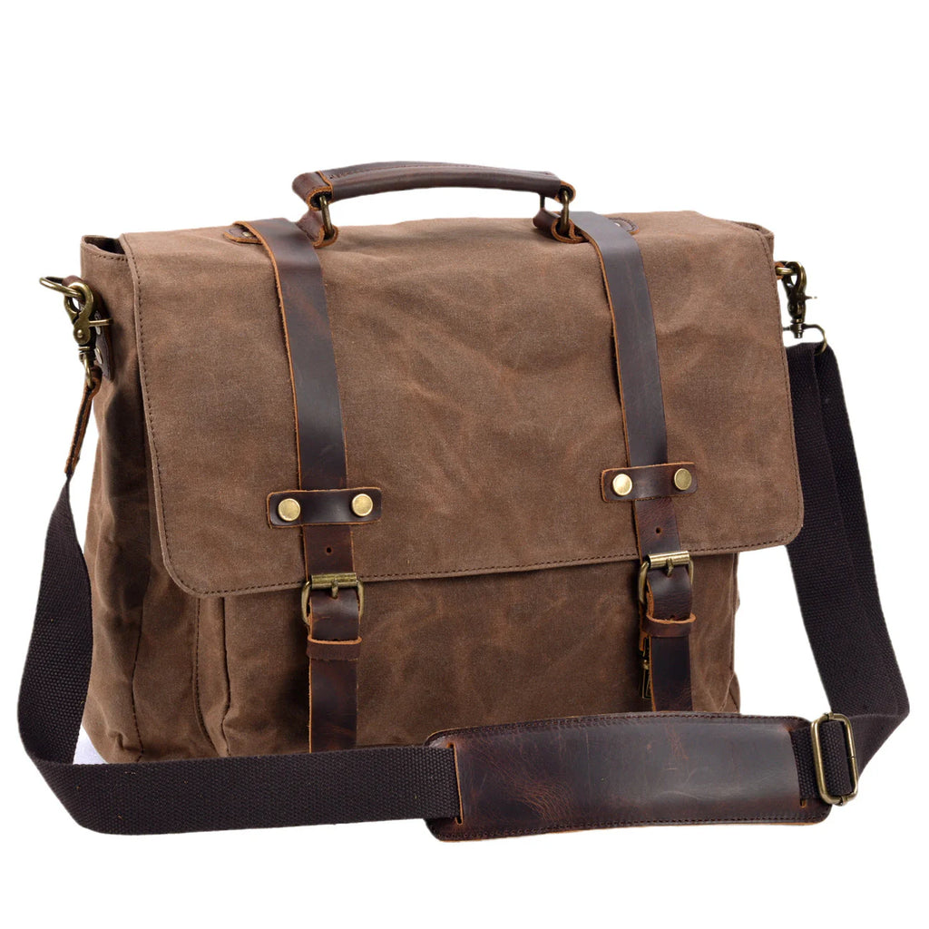 2026 Men's Business Travel Crossbody Bag Canvas Document Shoulder Carry