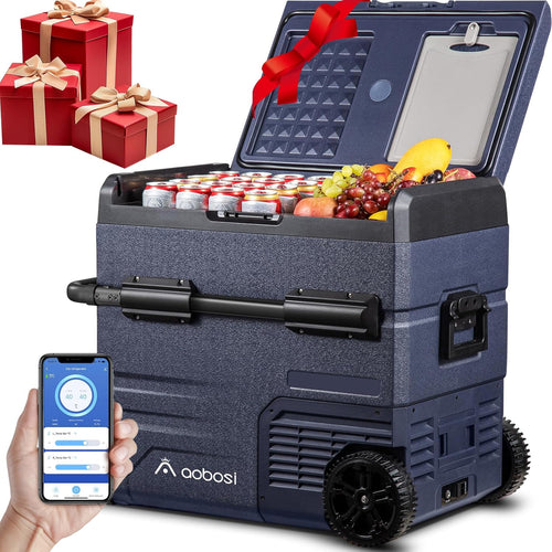 2026 115L Glaciere Electrique Double Zone,Glaciere a Compression WiFi APP,12 V/24 V et 100-240 V Frigo Camping,-20 ℃ à 20 ℃,pour Voiture,Camion,Bateau,Camping,Car,Caravanes,Voyageant,Maison