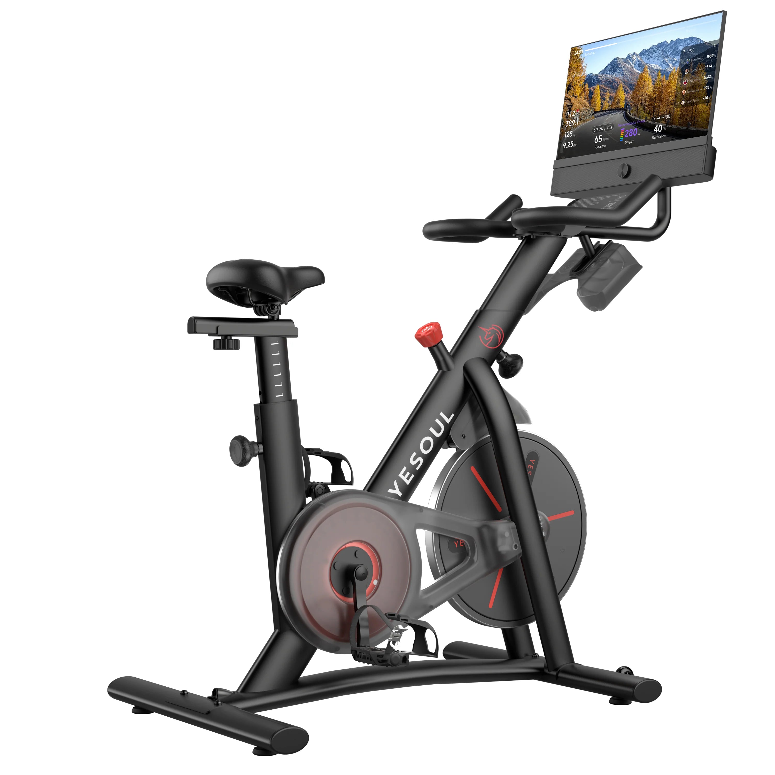2026 2025 Yesoul G1M Plus Vélo Stationnaire Connecté avec Écran 21,5" Full HD – Vélo Intelligent avec Résistance Magnétique Silencieuse et Son Immersif