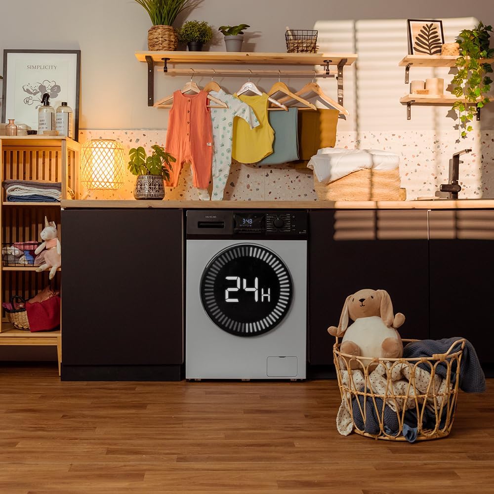2026 Cecotec Lave-Linge 9Kg Chargement Frontal Bolero Dresscode 9410 Inverter A. 1900W, 1400 tr/min Réglable, 16 Programmes, Faible Consommation d'Énergie, Vapeur, Stérilisation du Linge