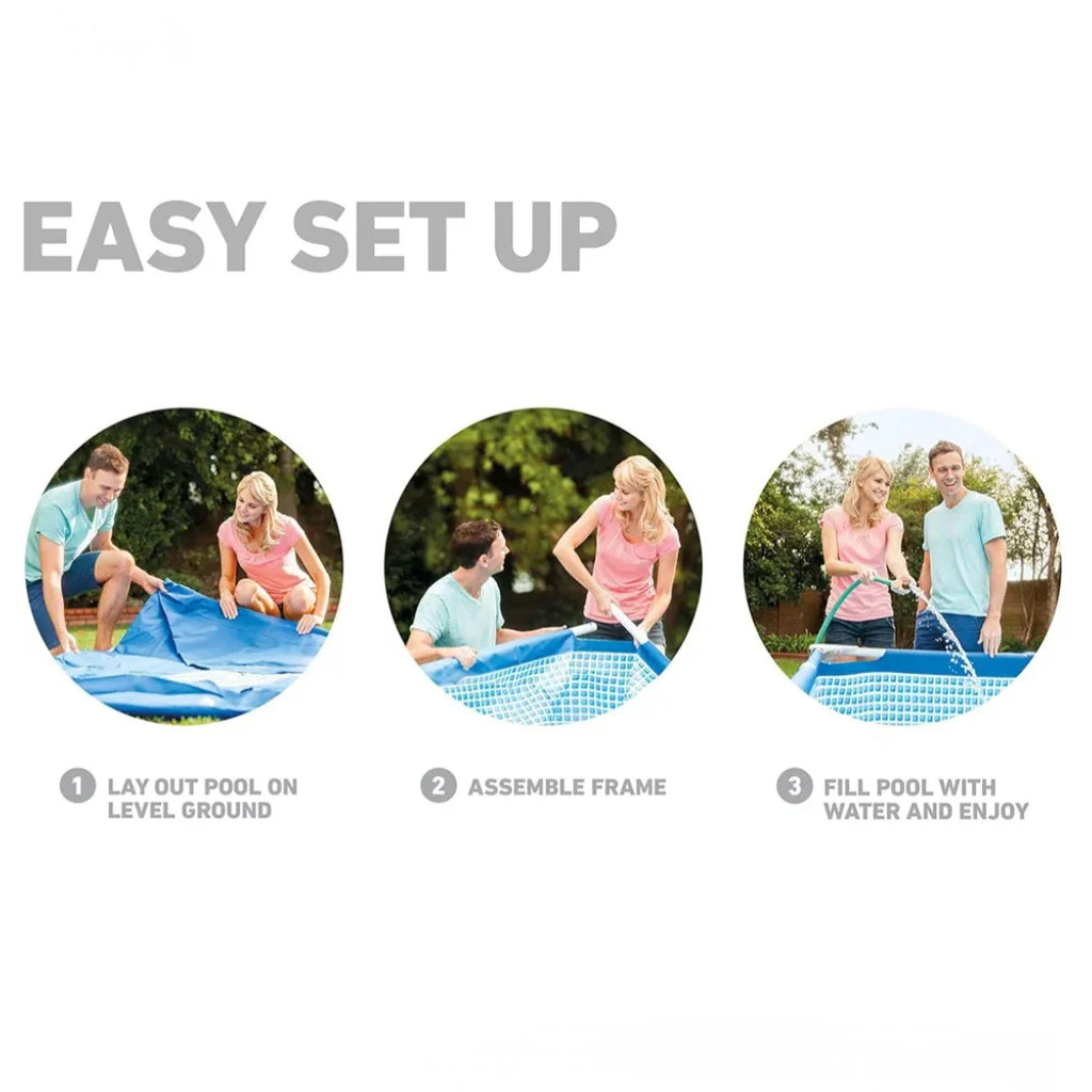2026 2025 Intex Piscine Rectangulaire 450×220×84 cm – Cadre Acier Résistant, PVC 3 Couches, Édition Limitée
