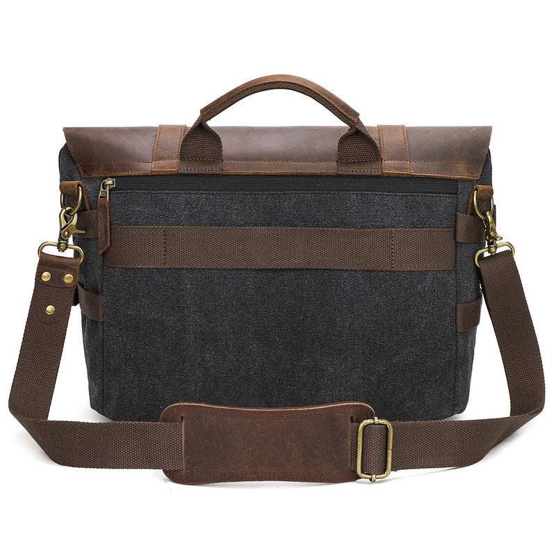 2026 Men's Casual Canvas Messenger Shoulder Bag Waterproof Street Style