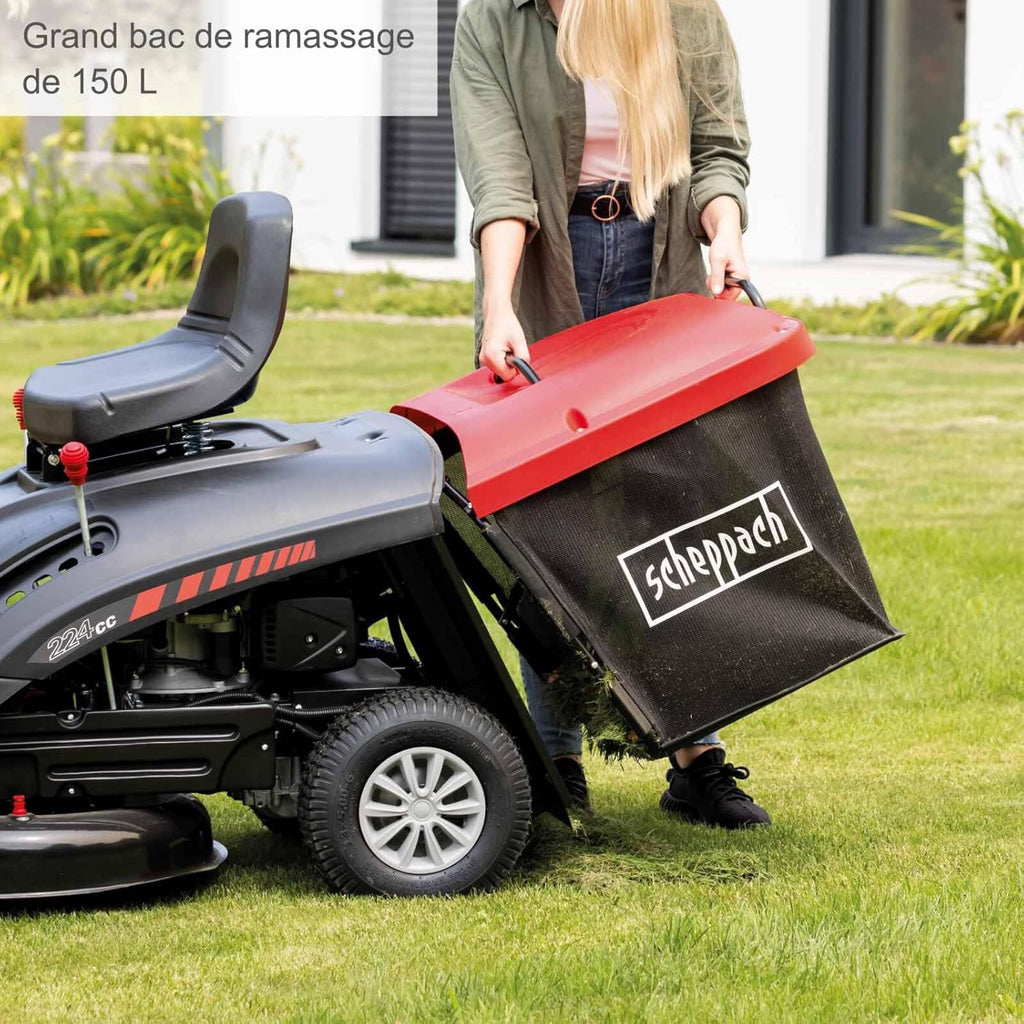 2026 Scheppach Tondeuse à Gazon autoportée MR224-61 – Moteur 4 Temps 5,0 KW – 6,8 CV - Largeur de Coupe 61 cm – Hauteur de Coupe réglable sur 5 Positions – Démarrage électrique