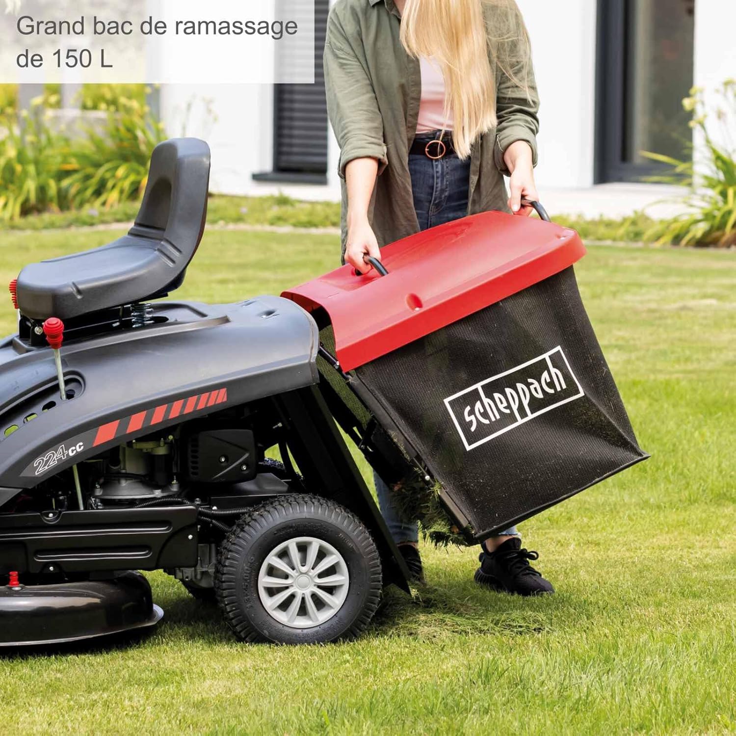 2026 Scheppach Tondeuse à Gazon autoportée MR224-61 – Moteur 4 Temps 5,0 KW – 6,8 CV - Largeur de Coupe 61 cm – Hauteur de Coupe réglable sur 5 Positions – Démarrage électrique