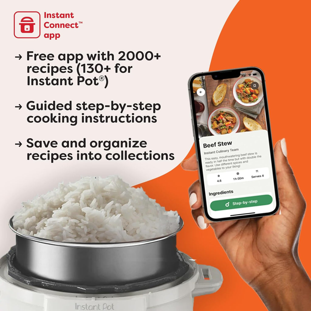 2026 2025 Instant Pot Duo Plus 9-en-1 Multicuiseur, Autocuiseur, Slow Cooker, Cuiseur de Riz, Vapeur, Sauté, Yaourtière, Maintien au Chaud et Stérilisateur, Application Incluse avec Plus de 800 Recettes, Acier Inoxydable, 6 Quarts
