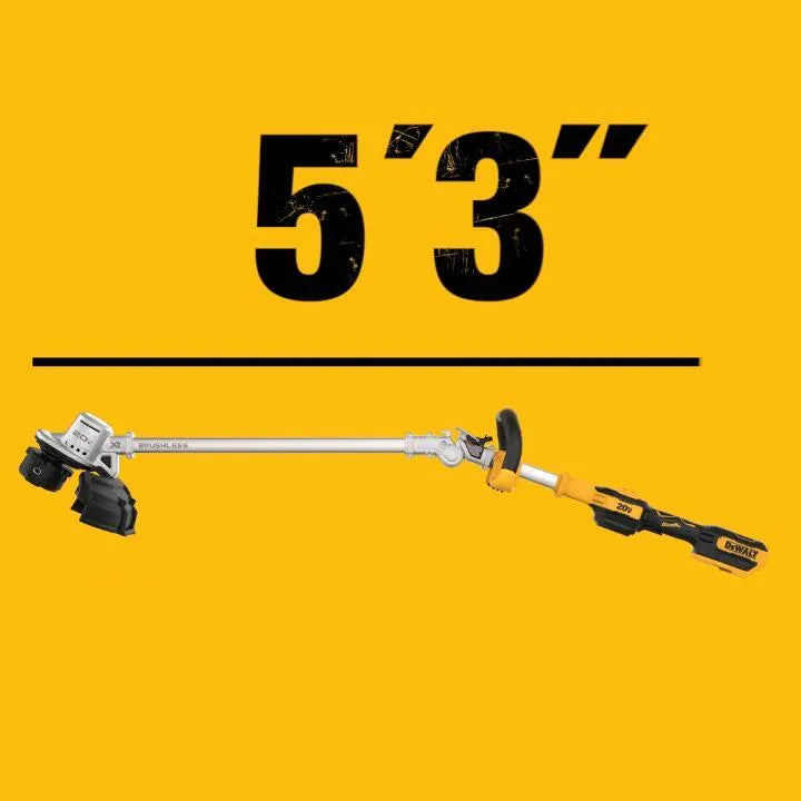 2026 2025 DEWALT DCST922P1 – Coupe-bordures sans fil 20V MAX, Moteur Sans Balais, Charnière Pliable, Édition Limitée