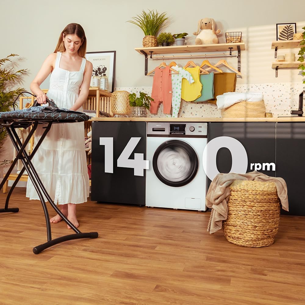 2026 Cecotec Lave-Linge 9Kg Chargement Frontal Bolero Dresscode 9410 Inverter A. 1900W, 1400 tr/min Réglable, 16 Programmes, Faible Consommation d'Énergie, Vapeur, Stérilisation du Linge