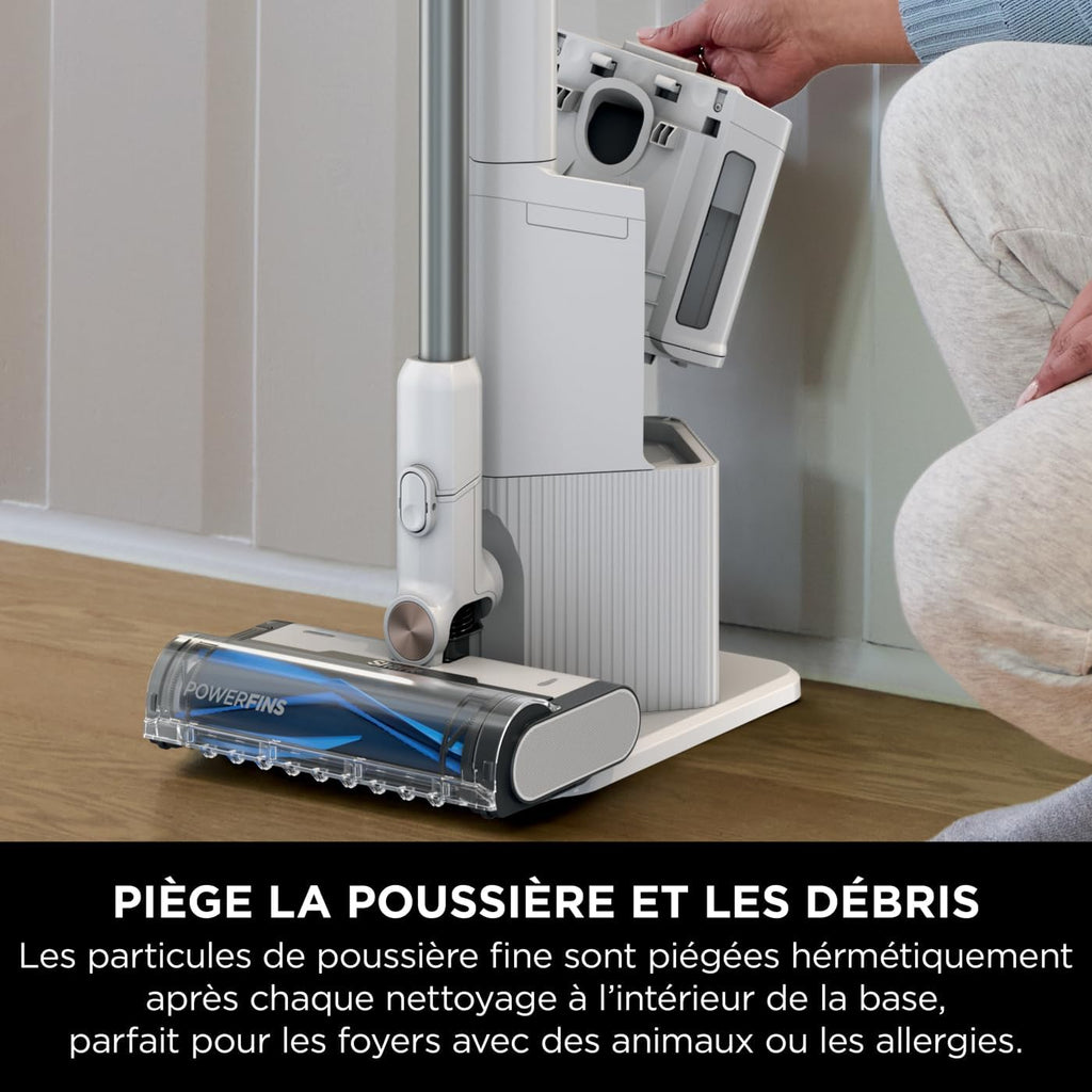 2026 Shark Detect Clean & Empty IW3612AMZEU, Aspirateur sans Fil, Blanc, 240 W, 2 liters