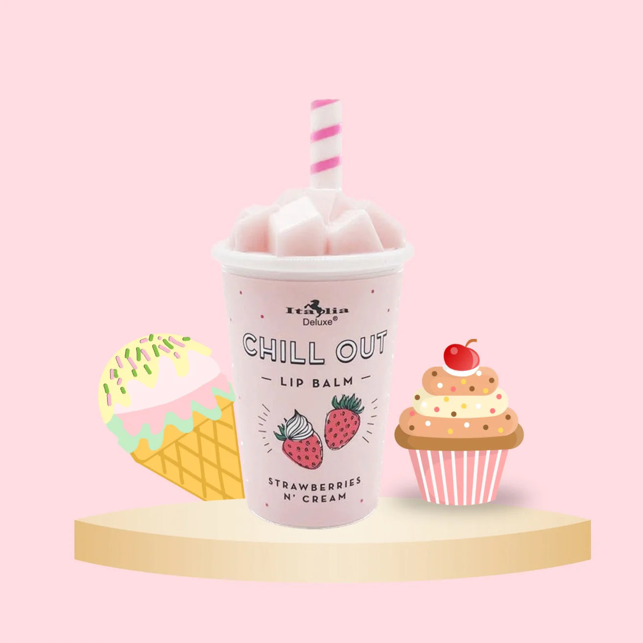 2026 Baume à lèvres Milkshake - Crème chantilly fraise