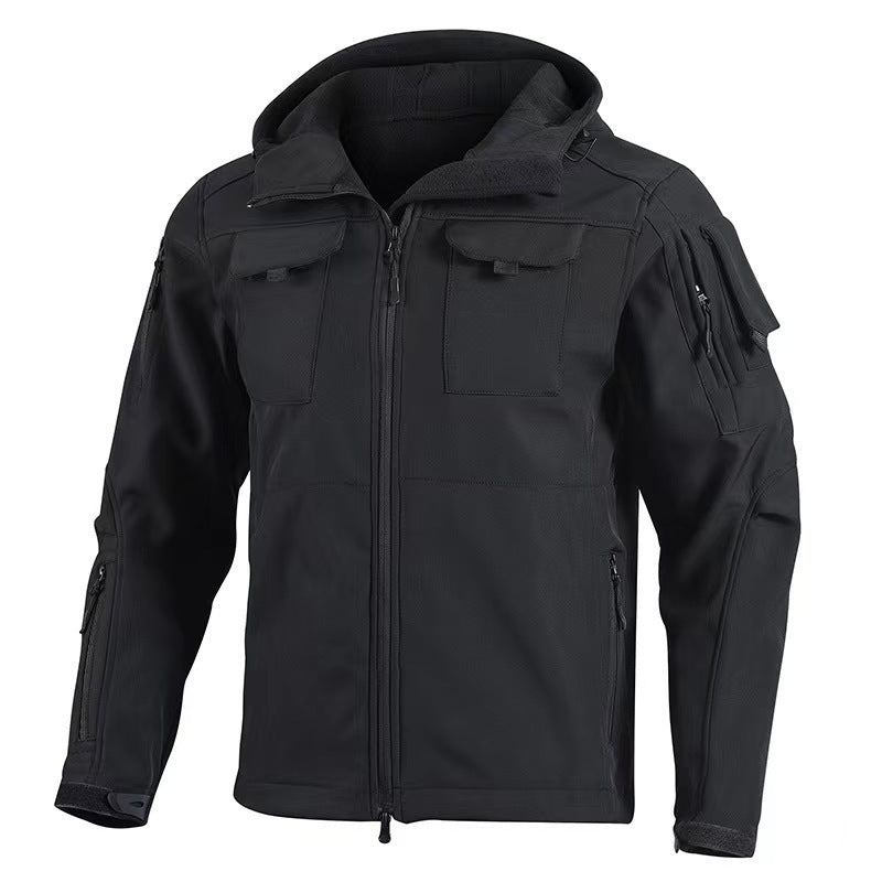 Veste softshell doublé polaire imperméable coupe-vent extérieur pour homme