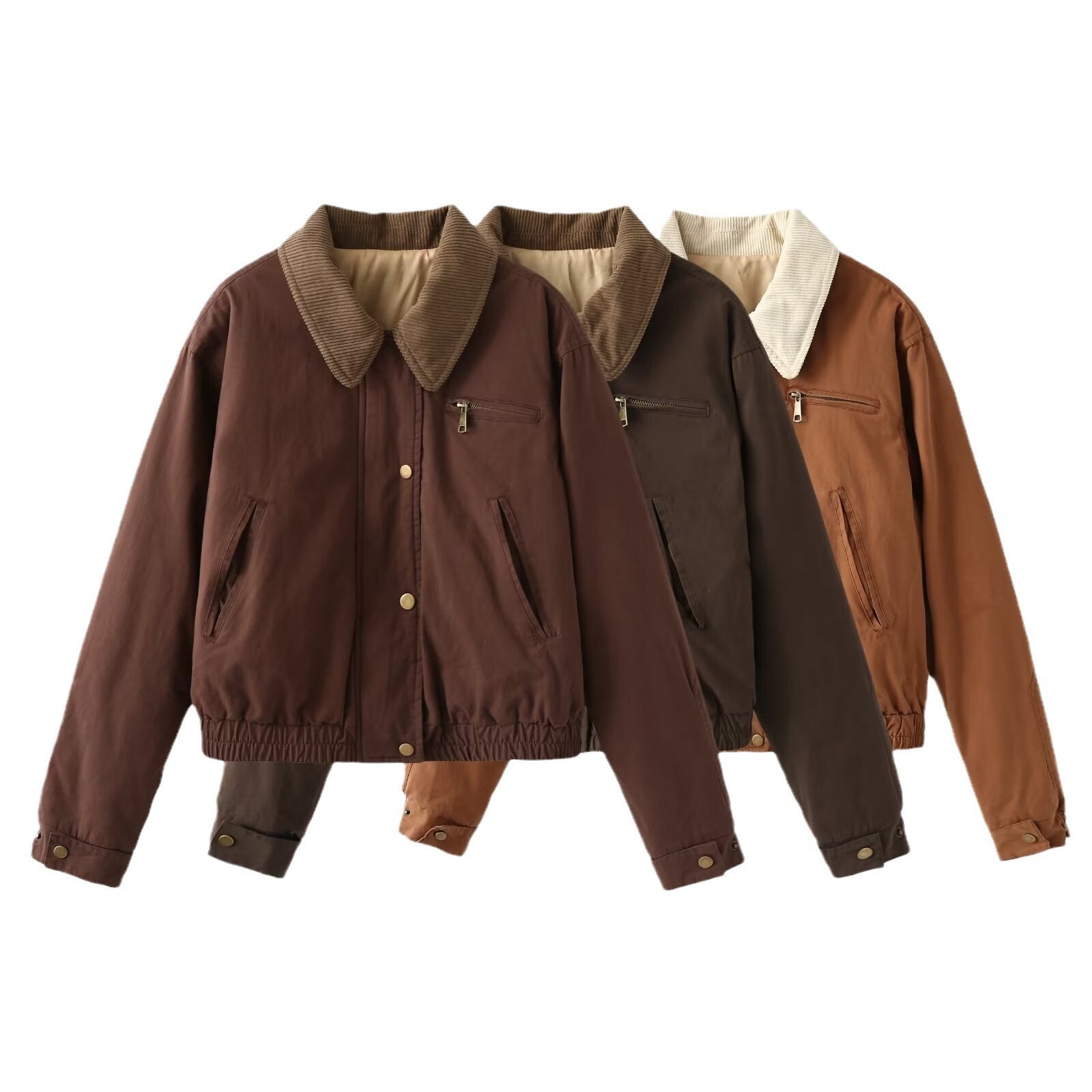 Doudoune couleur contrastée bomber doudoune matelassé en polyester pour femme