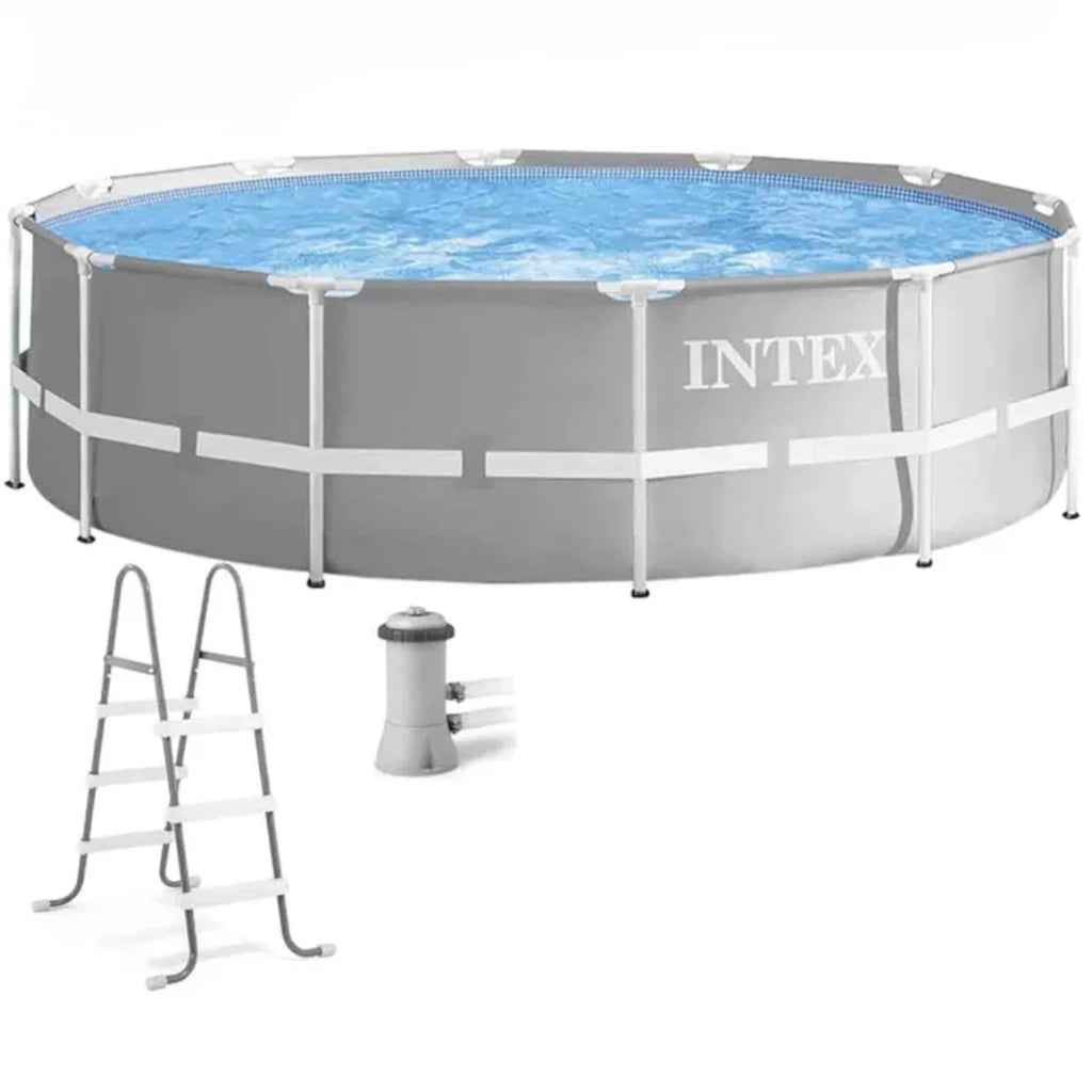 2026 2025 Intex Prism Frame – Piscine Hors-sol 12 pieds x 39 pouces, Structure Acier, Filtre et Échelle Inclus, Édition Limitée