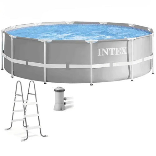 2026 2025 Intex Prism Frame – Piscine Hors-sol 12 pieds x 39 pouces, Structure Acier, Filtre et Échelle Inclus, Édition Limitée