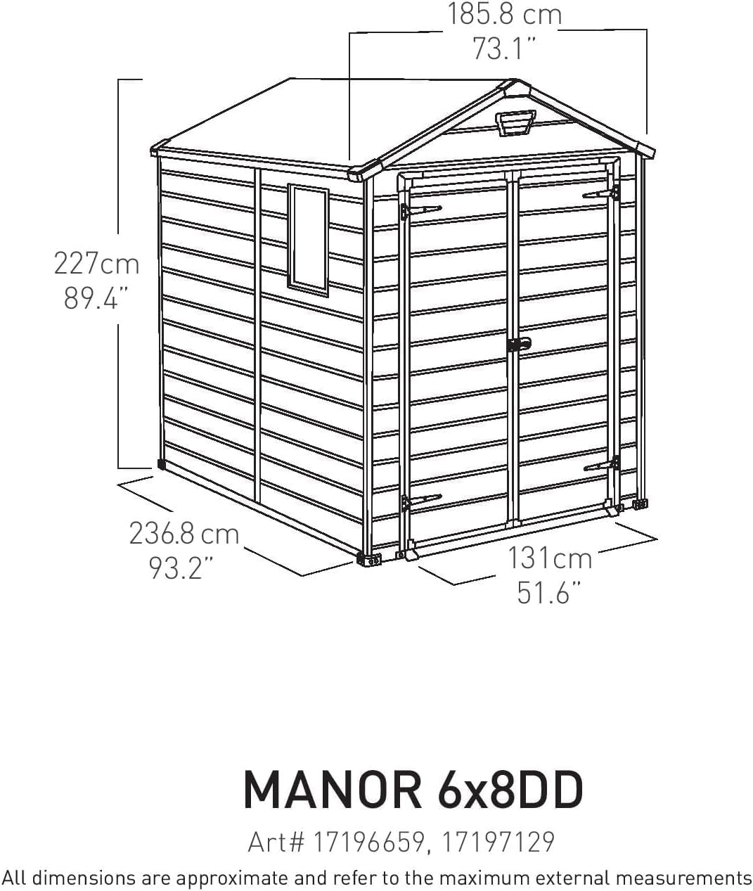 2026 KETER - ABRI Manor 68-4,1m² - Gris