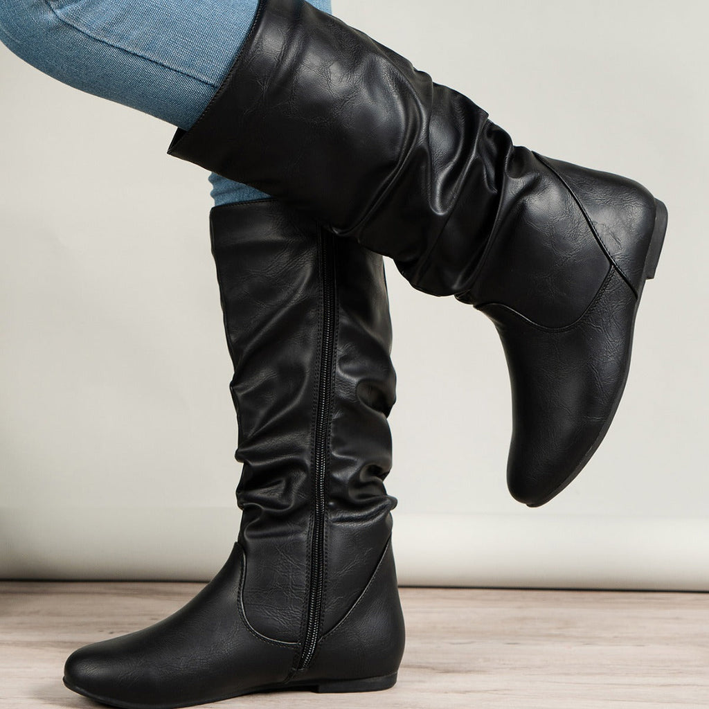 Bottes cowboy style western en cuir doux confortable pour femme