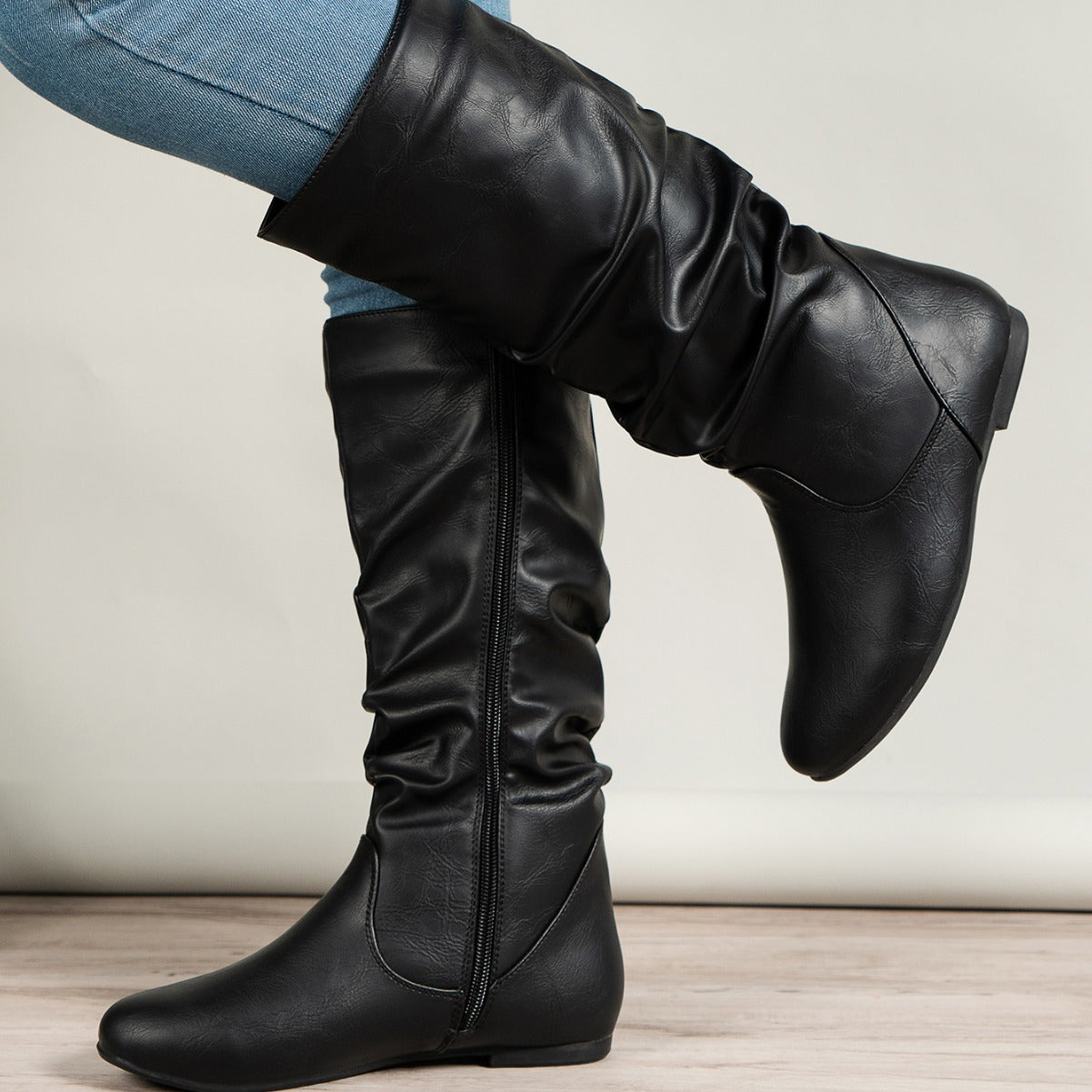 Bottes cowboy style western en cuir doux confortable pour femme
