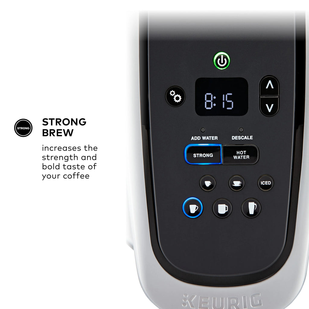 2026 2025 Keurig K-Elite – Machine à Café à Dosettes K-Cup à Portion Unique, Finition Brossée Slate, Programmable pour Café Chaud et Glacé