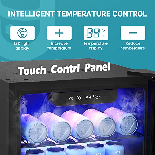 2026 Frigorifero per bevande,mini frigo da 126 lattine con porta in vetro -