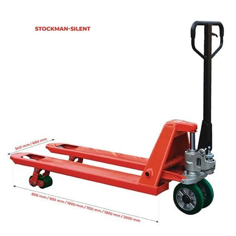 2026 Transpalette manuel silencieux 2500 kg roues directrices (standard)