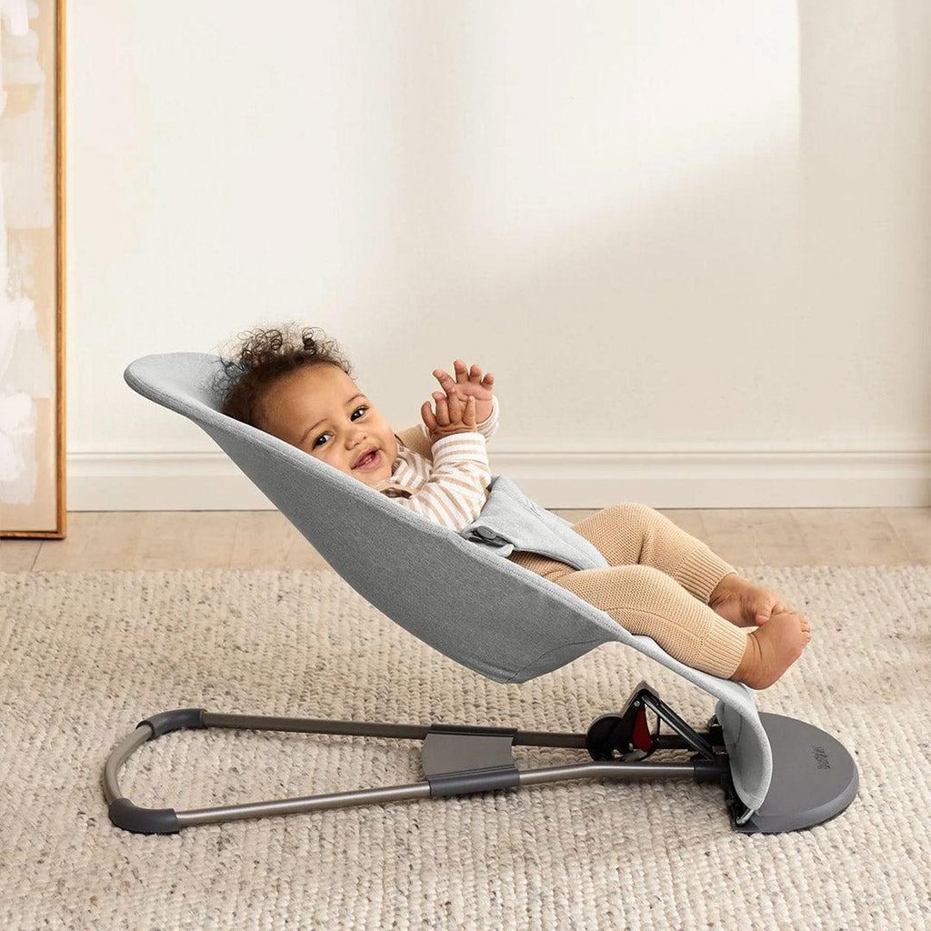 2026 2025 BabyBjörn Bouncer Bliss Woven Mélange - Gris Clair
