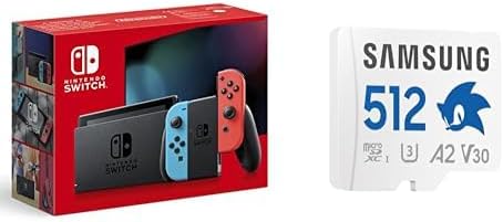 2026 2025 Nintendo Console Switch avec Joy-Con bleu néon et rouge néon