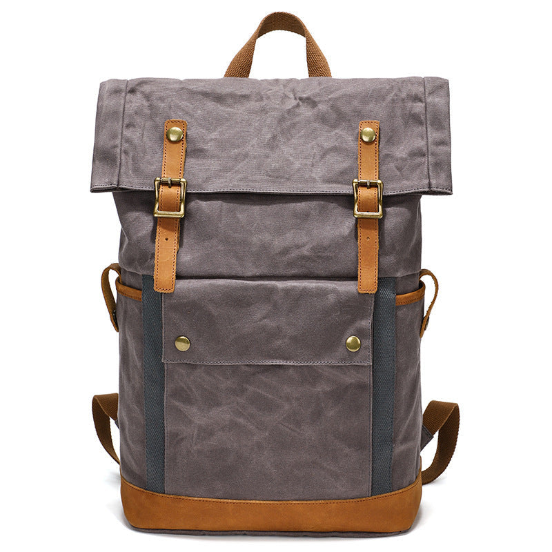 Men's Multifunctional Waterproof Leather Backpack Outdoor Travel Large Capacity - LAKD London