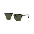 2026 2025 Lunettes de Soleil Ray-Ban Clubmaster Monture Noire / Verres Verts - RB3016 W0365 49-21
