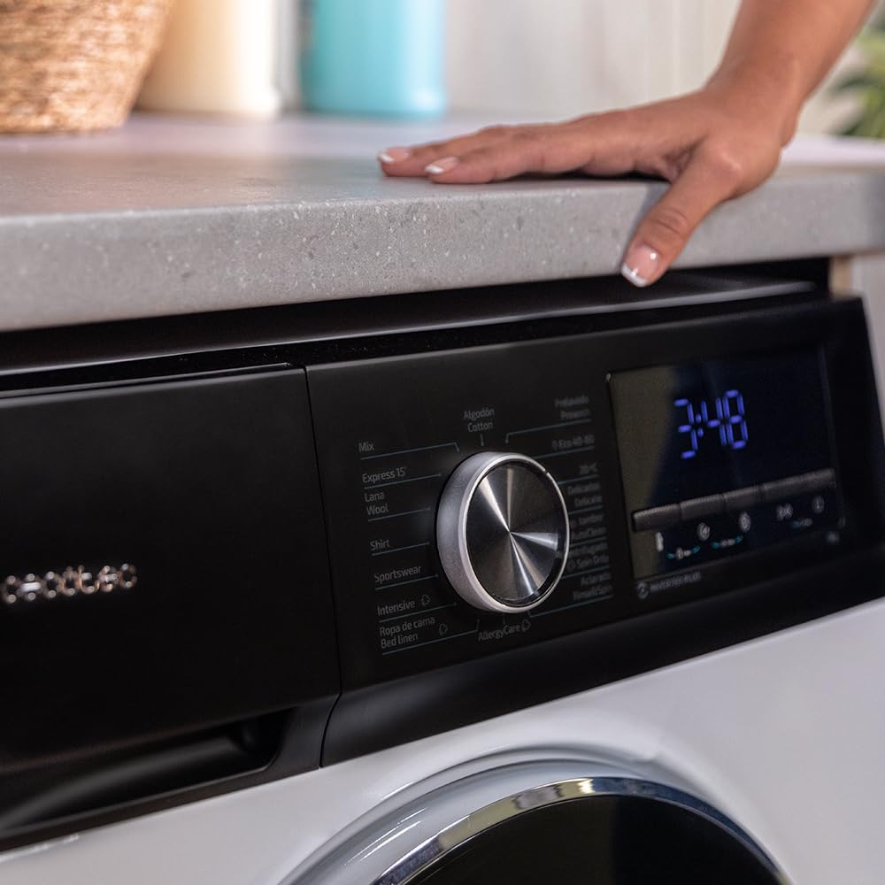 2026 Cecotec Bolero Dresscode 10500 Inverter Steel A. Lave-linge 10 kg Steel, 1400 tr/min, Moteur Inverter Plus, Vapeur, Classe A.