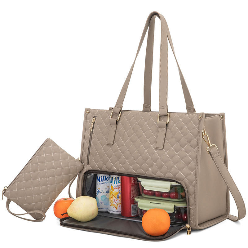 Women's Thermal Insulated Lunch Bag Stylish Spacious Everyday Carry Use - LAKD London