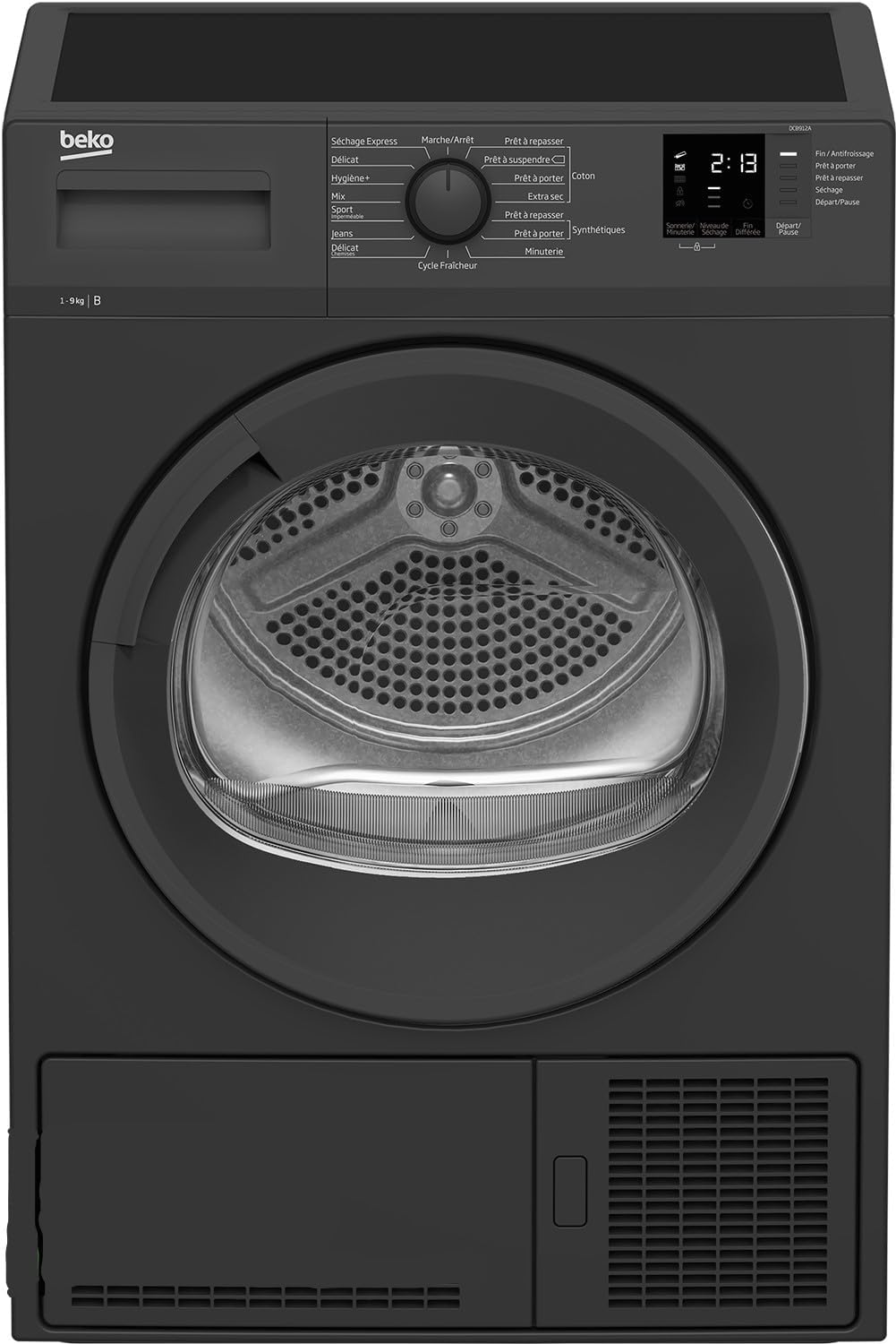 2026 Sèche-linge BEKO DCB912A Anthracite à condensation 9 Kg Eco Sense 110l