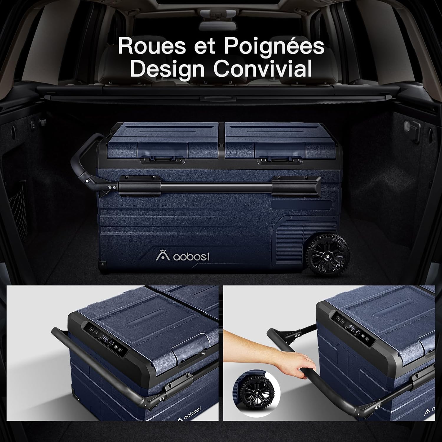 2026 115L Glaciere Electrique Double Zone,Glaciere a Compression WiFi APP,12 V/24 V et 100-240 V Frigo Camping,-20 ℃ à 20 ℃,pour Voiture,Camion,Bateau,Camping,Car,Caravanes,Voyageant,Maison