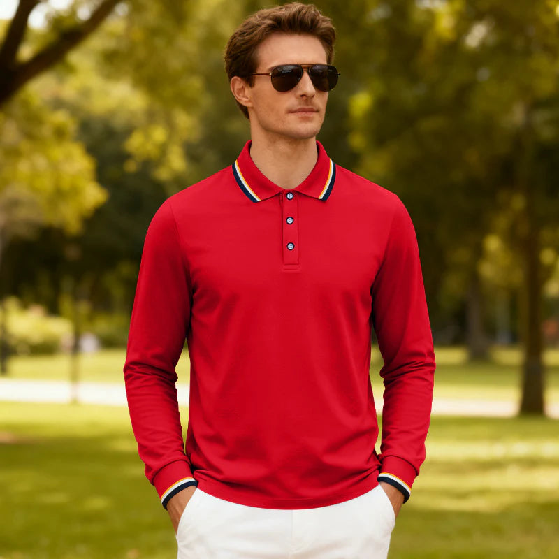 2026 Men's Casual Jacquard Polo Shirt Quick Drying Breathable Summer Style
