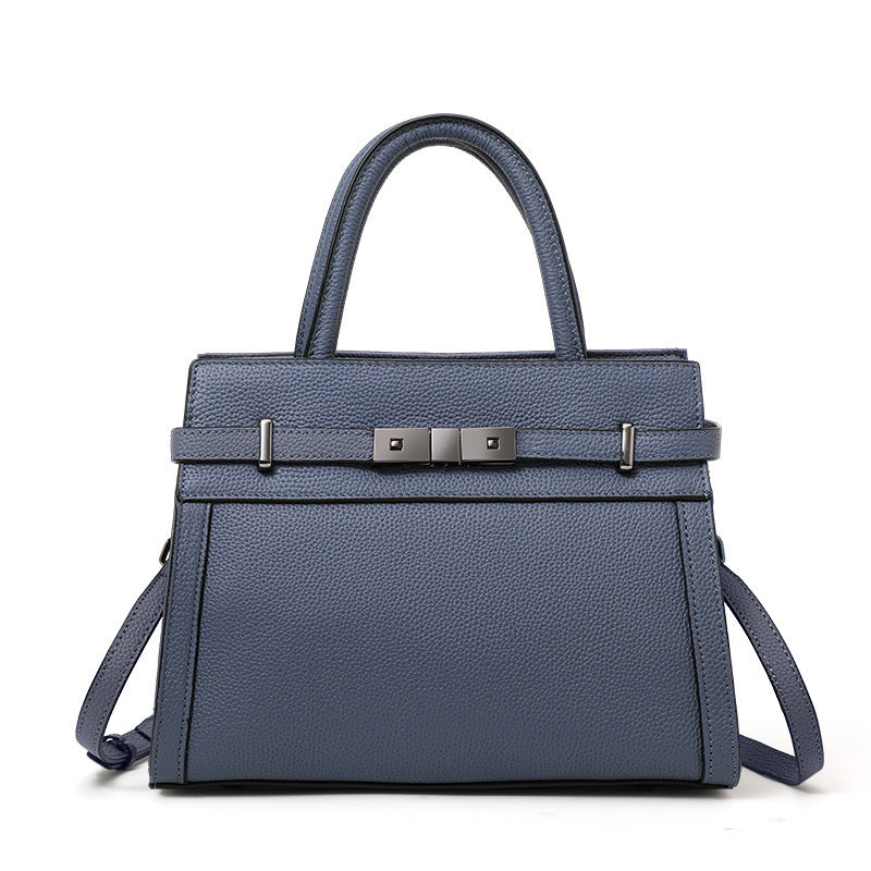 Sac à main en cuir véritable luxe format rabat pour femme