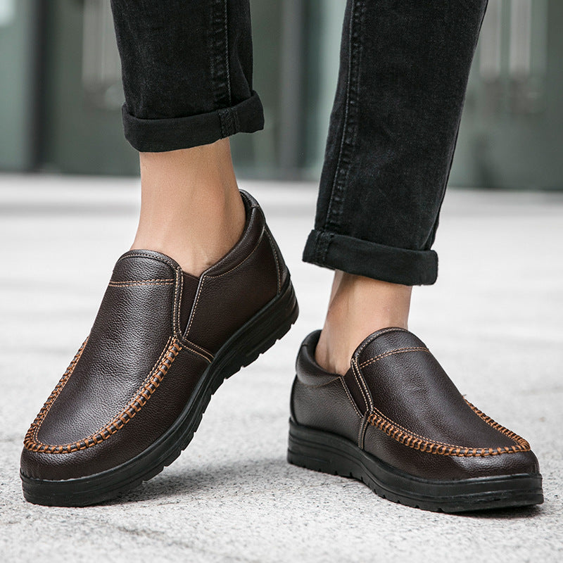 Chaussures élégant léger en cuir professionnel décontracté pour homme