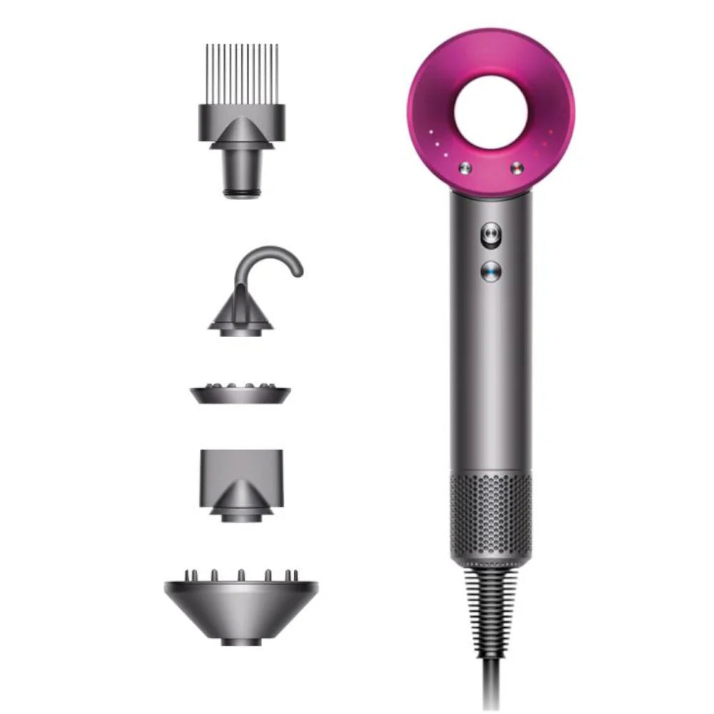 2026 2025 Sèche-Cheveux Dyson Supersonic™ HD07 Reconditionné (Excellent) avec Garantie Dyson – Couleur Fer + Fuchsia