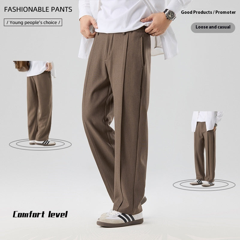 Pantalon polyvalent coupe ample droit décontracté fluide pour homme