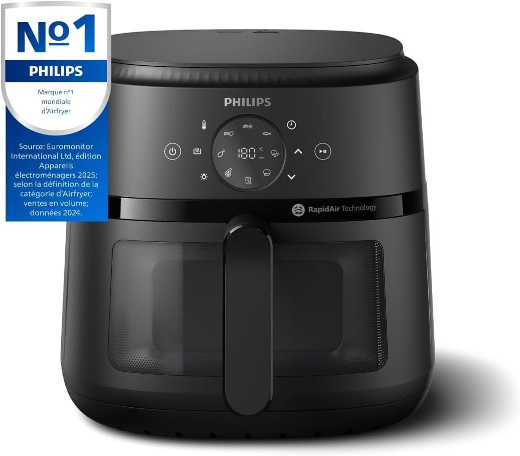 2026 2025 Friteuse à air Philips série 3000 7,2 L, fenêtre de cuisson, friteuse 16 en 1