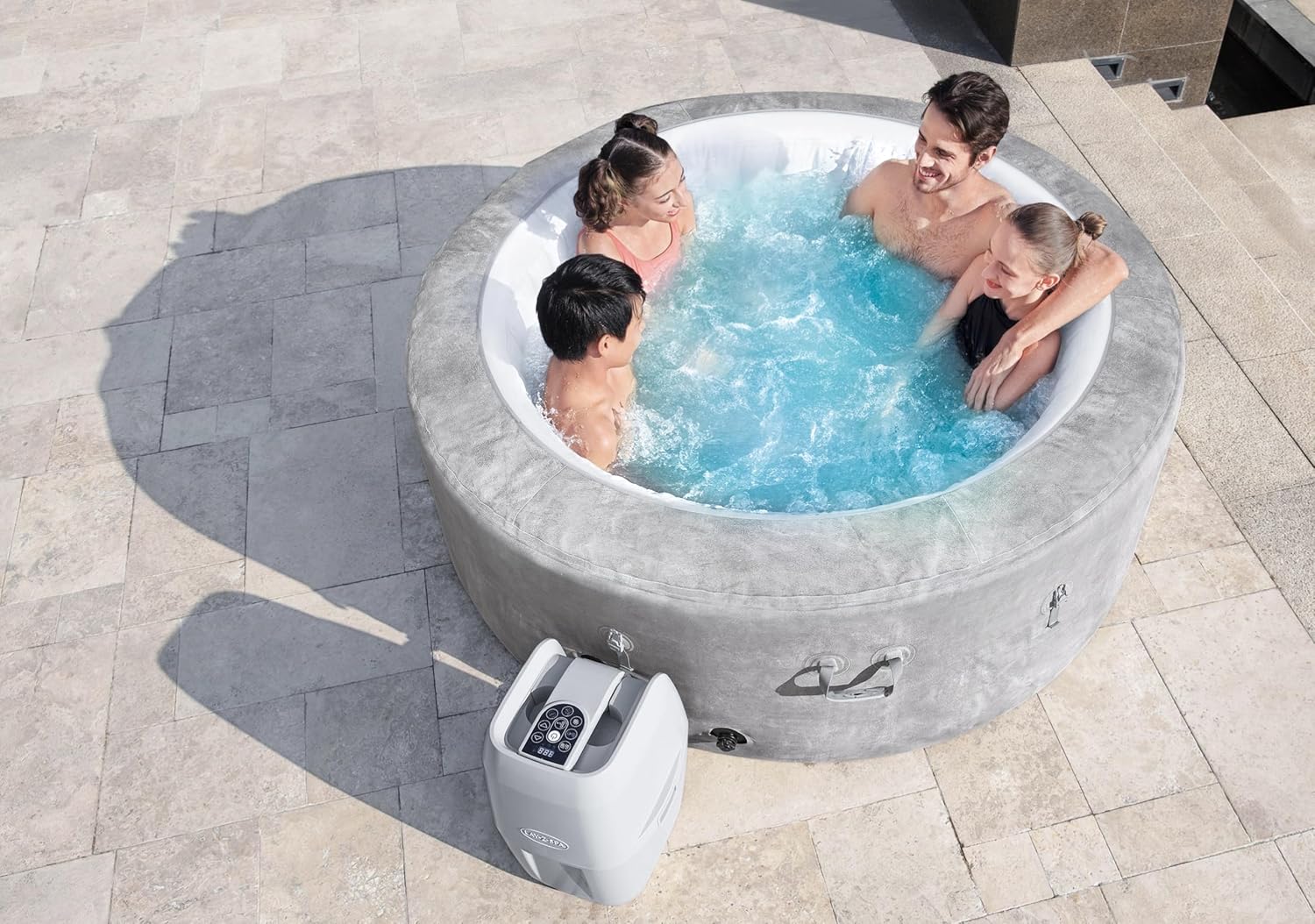 2026 Spa gonflable rond BESTWAY Lay-Z-Spa® Miami Airjet™ 2 - 4 personnes