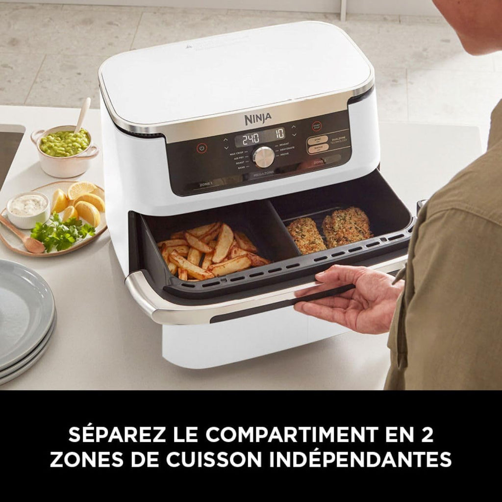2026 2025 NINJA Foodi AF500EU – Friteuse à Air Chaud FlexDrawer 10,4 L, Double Zone avec Séparateur Amovible, 7 Fonctions de Cuisson – Édition Limitée Haute Performance