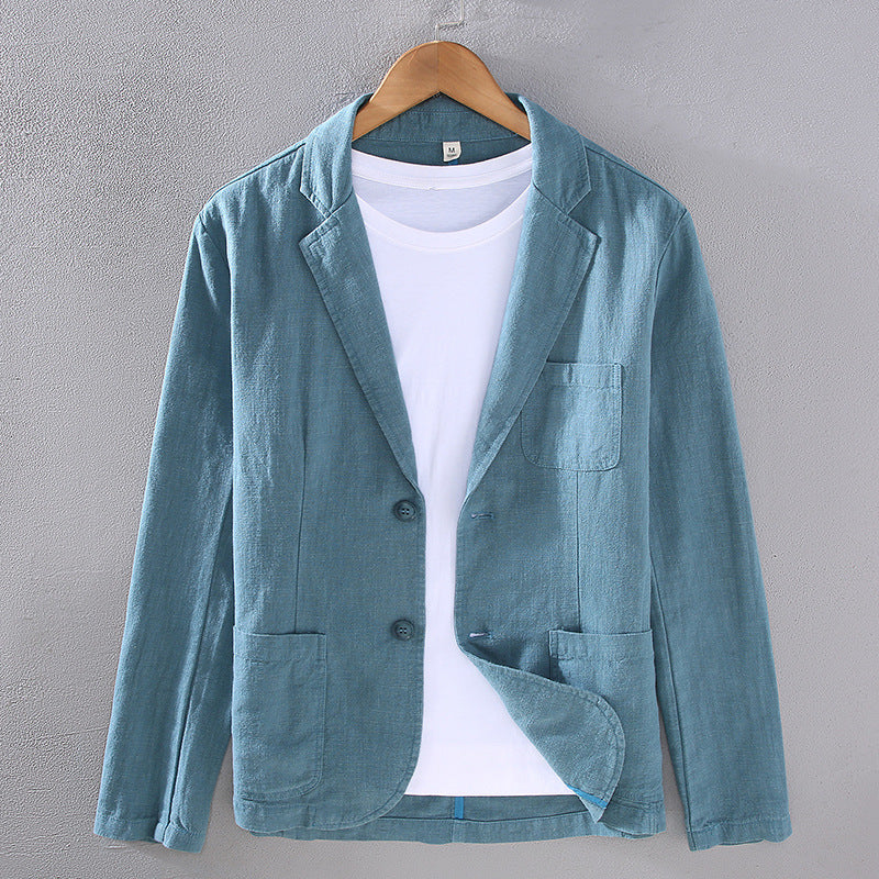 Veste en ramie décontracté chic printemps automne pour homme