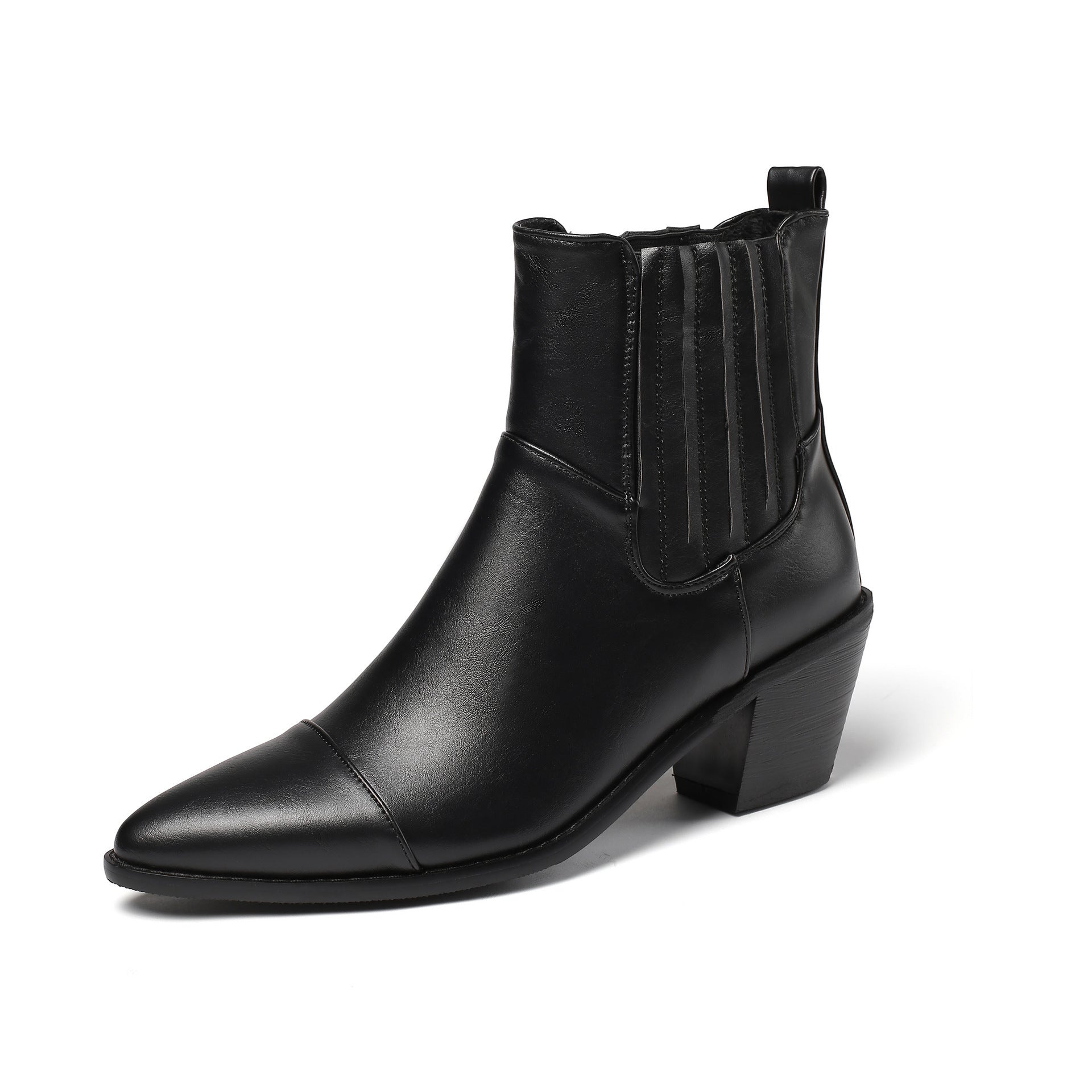 Bottines mi-long martin simple élégant couleur unie pour femme