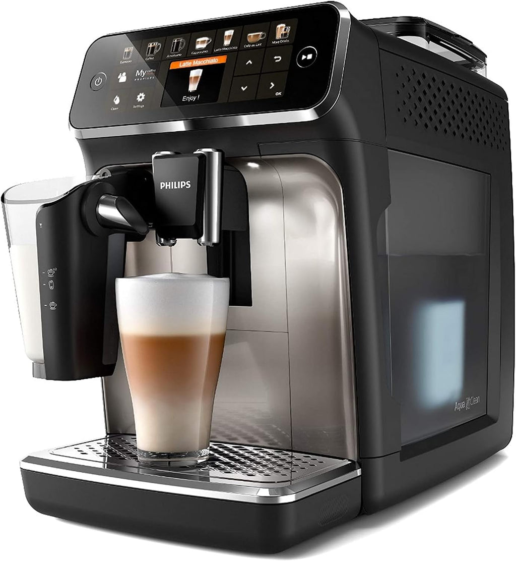 2026 Philips Série 5400 Machine Expresso - Café à Grain - LatteGo Mousseur à Lait, 12 Spécialités de Café, Affichage Intuitif, 4 Profils Utilisateur, Noir (EP5441/50)