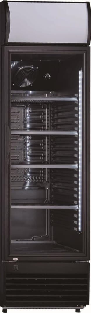 2026 METRO Professional Réfrigérateur à Boissons GSC2360B, Acier/Verre, 62 x 63.6 x 175.3 cm, 347 L, avec Serrure, Noir