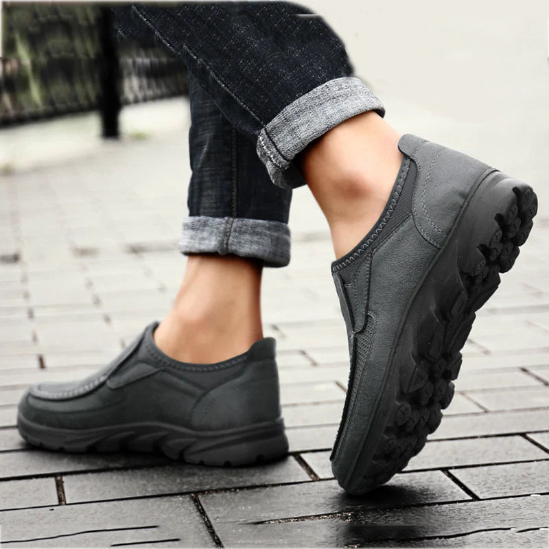 2026 Men's Casual Loafers Comfortable Slip On Rubber Sole Shoes
