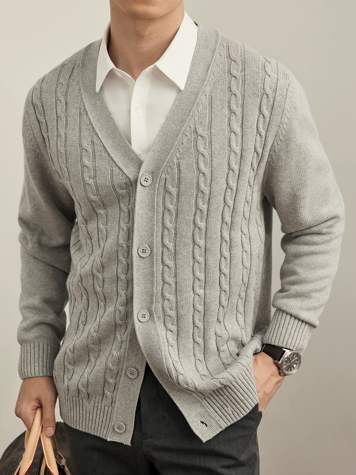 2026 Men's Casual Knitted Cardigan for Everyday Comfort and Style