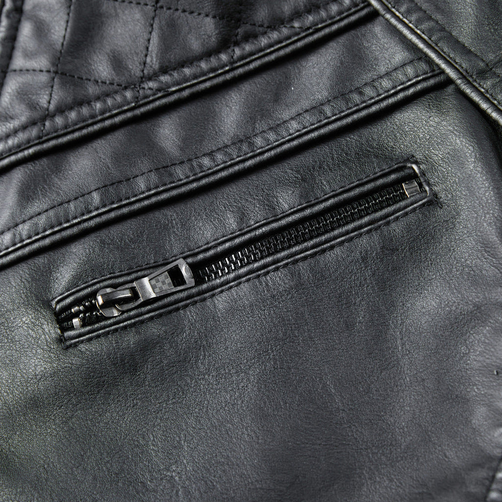 Men's Luxury Vintage Washed Faded Leather Motorbike Jacket - LAKD London