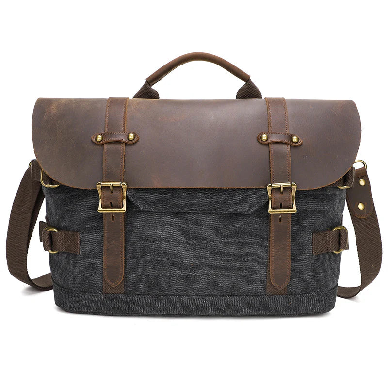 2026 Men's Casual Canvas Messenger Shoulder Bag Waterproof Street Style