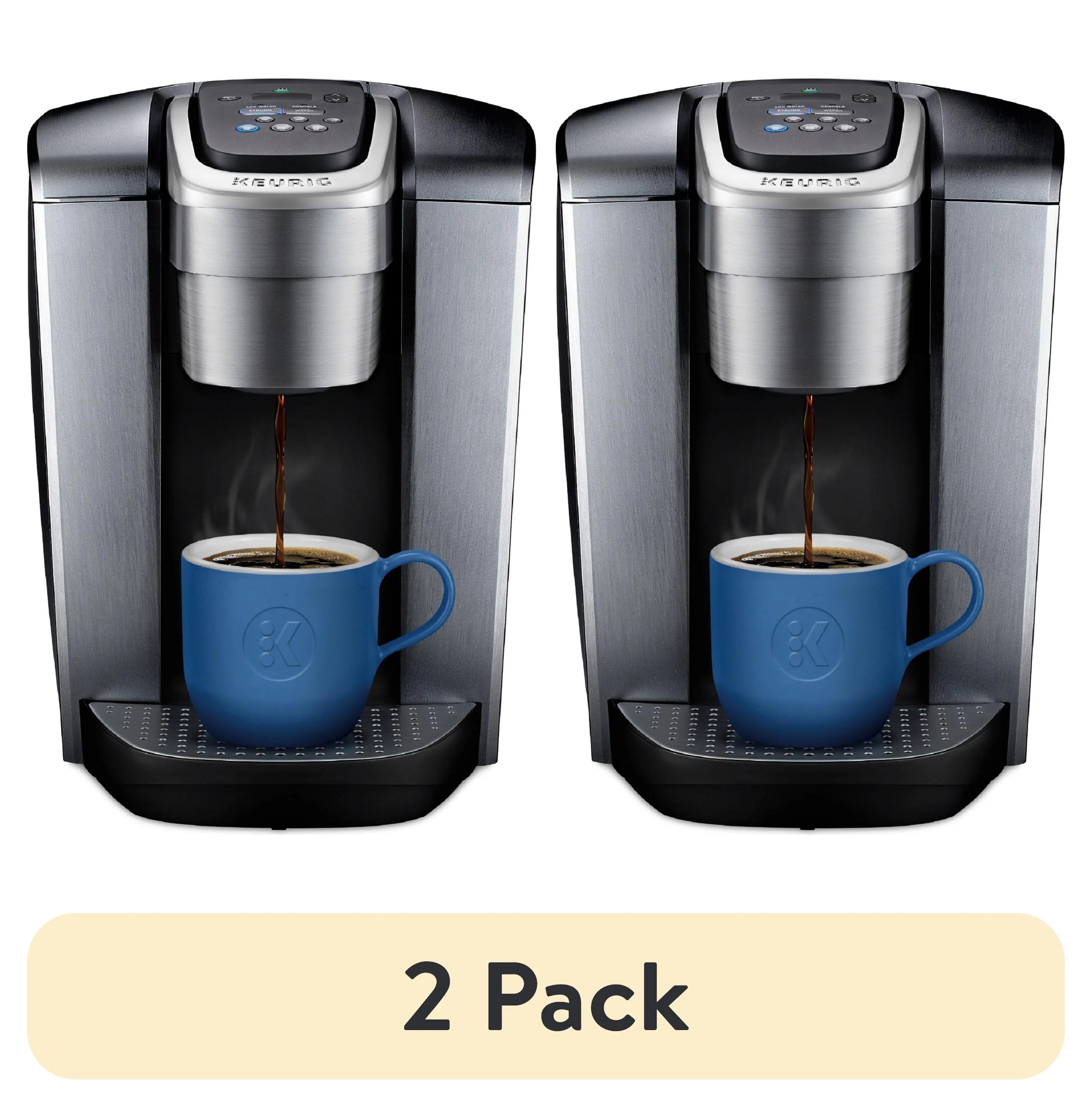 2026 2025 Keurig K-Elite – Machine à Café à Dosettes K-Cup à Portion Unique, Finition Brossée Slate, Programmable pour Café Chaud et Glacé